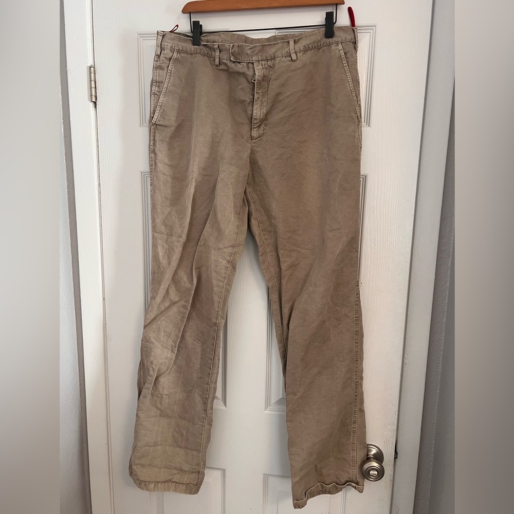 Men's cotton and linen lightweight pants